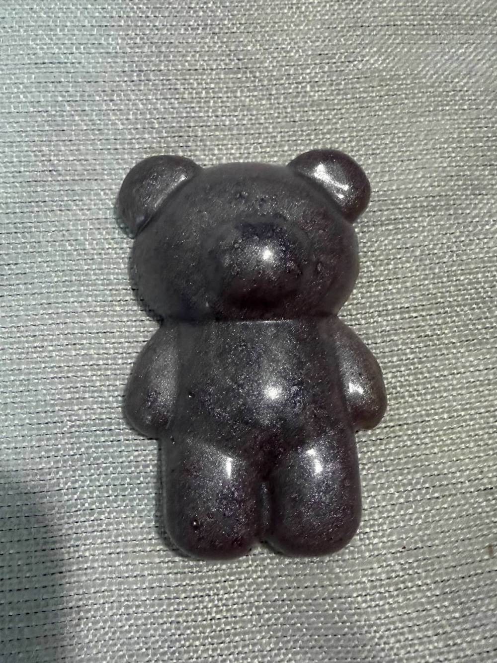 Purple Glitter Teddy Bear Magnet Resin Bear Fridge Decor